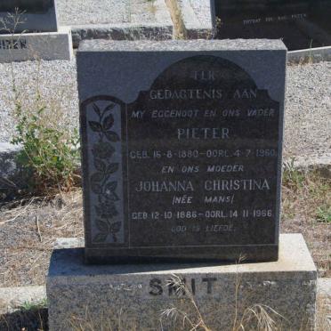SMIT Pieter 1880-1960 &amp; Johanna Christina MANS 1886-1966