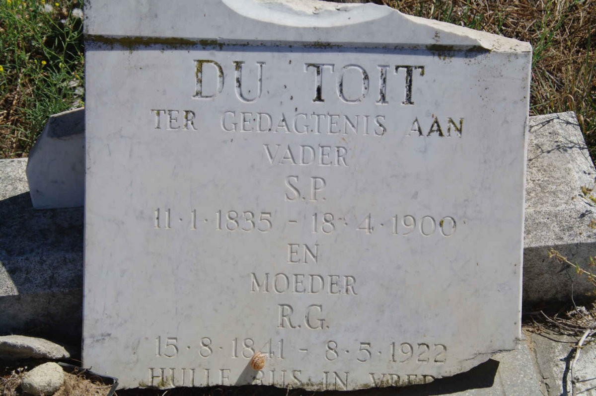 TOIT S.P., du 1835-1900 &amp; R.G. 1841-1922
