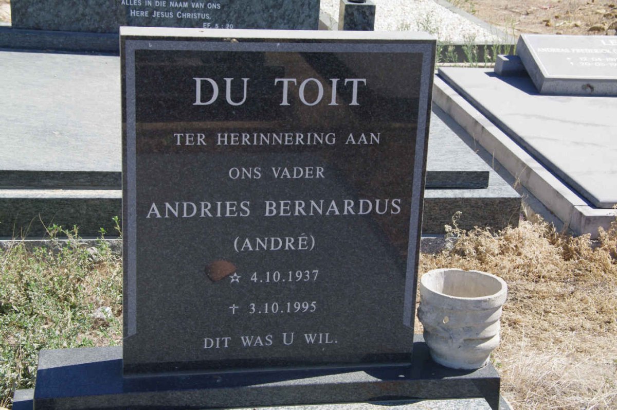 TOIT Andries Bernardus, du 1937-1995