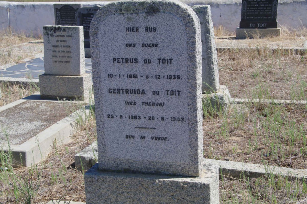 TOIT Petrus, du 1861-1935 &amp; Gertruida THERON 1863-1943
