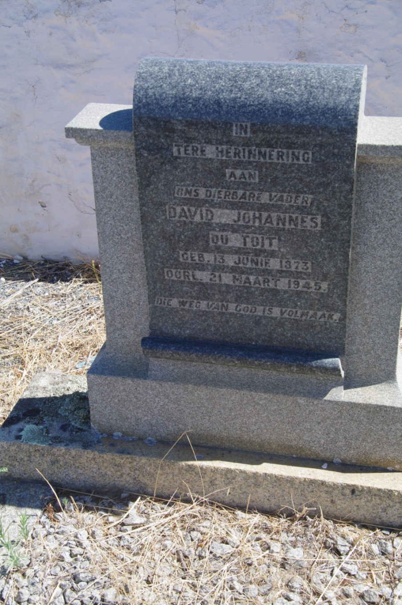 TOIT David Johannes, du 1873-1945