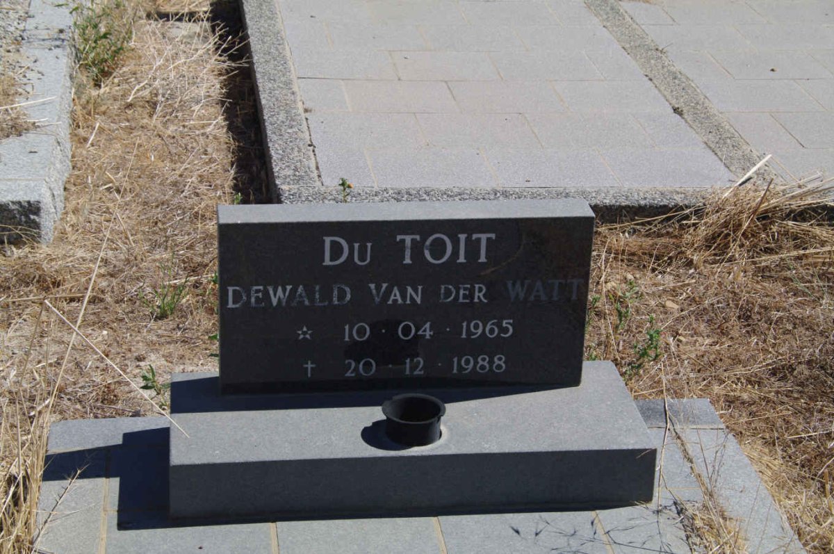 TOIT Dewald Van Der Watt, du 1965-1988