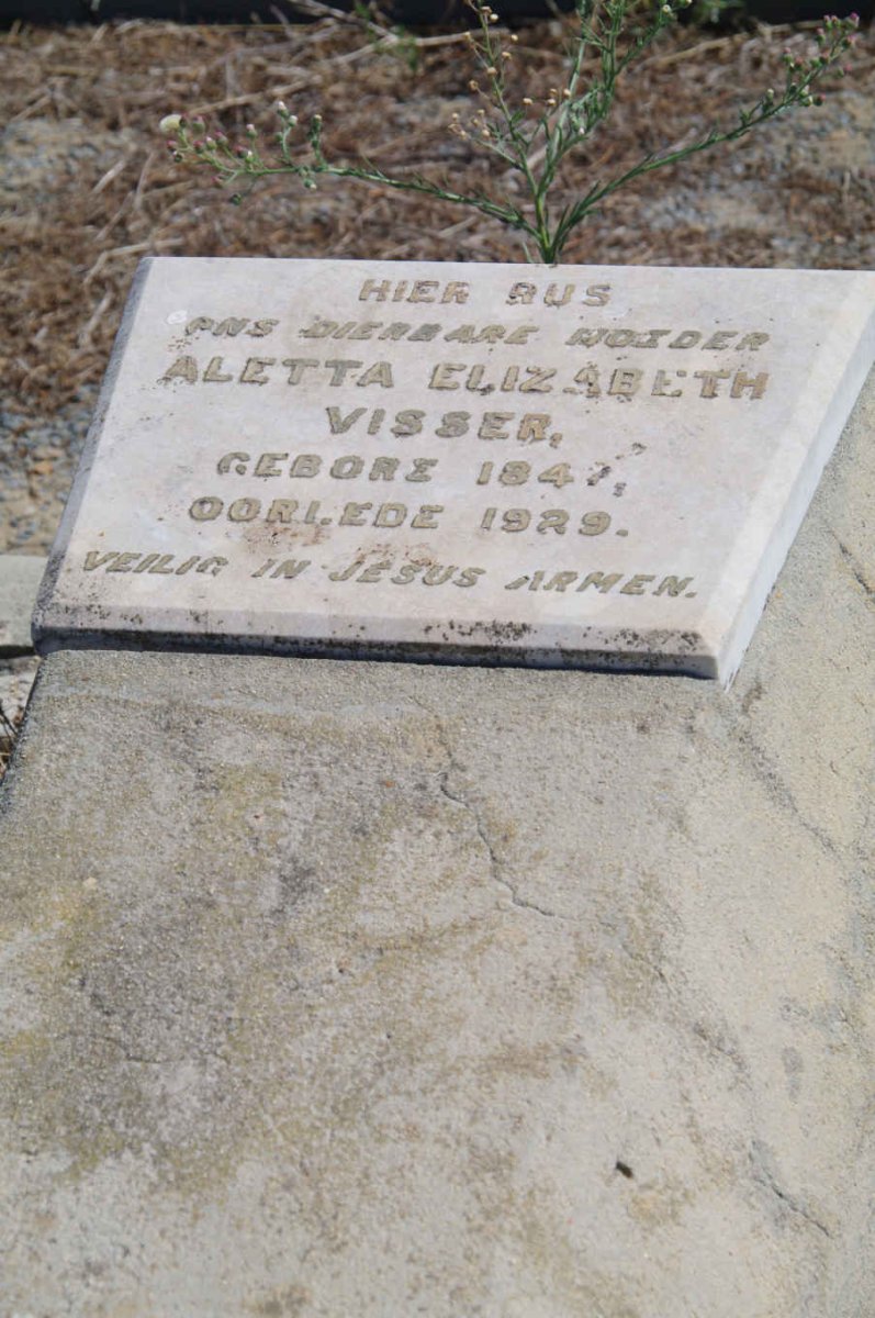 VISSER Aletta Elizabeth 184?-1929