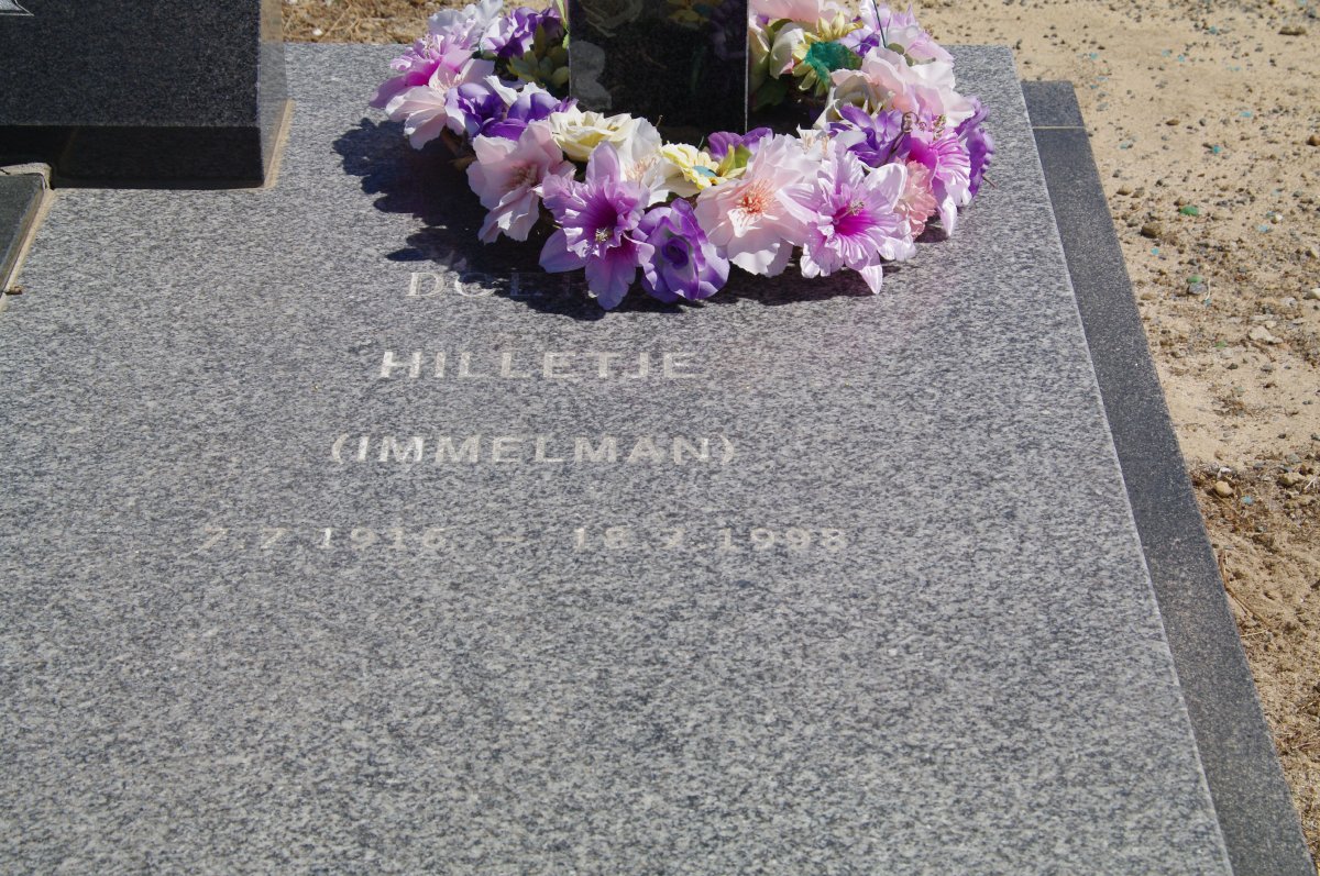 VLOK Gideon Jozua 1910-1999 &amp; D? Hilletje IMMELMAN 1916-1998