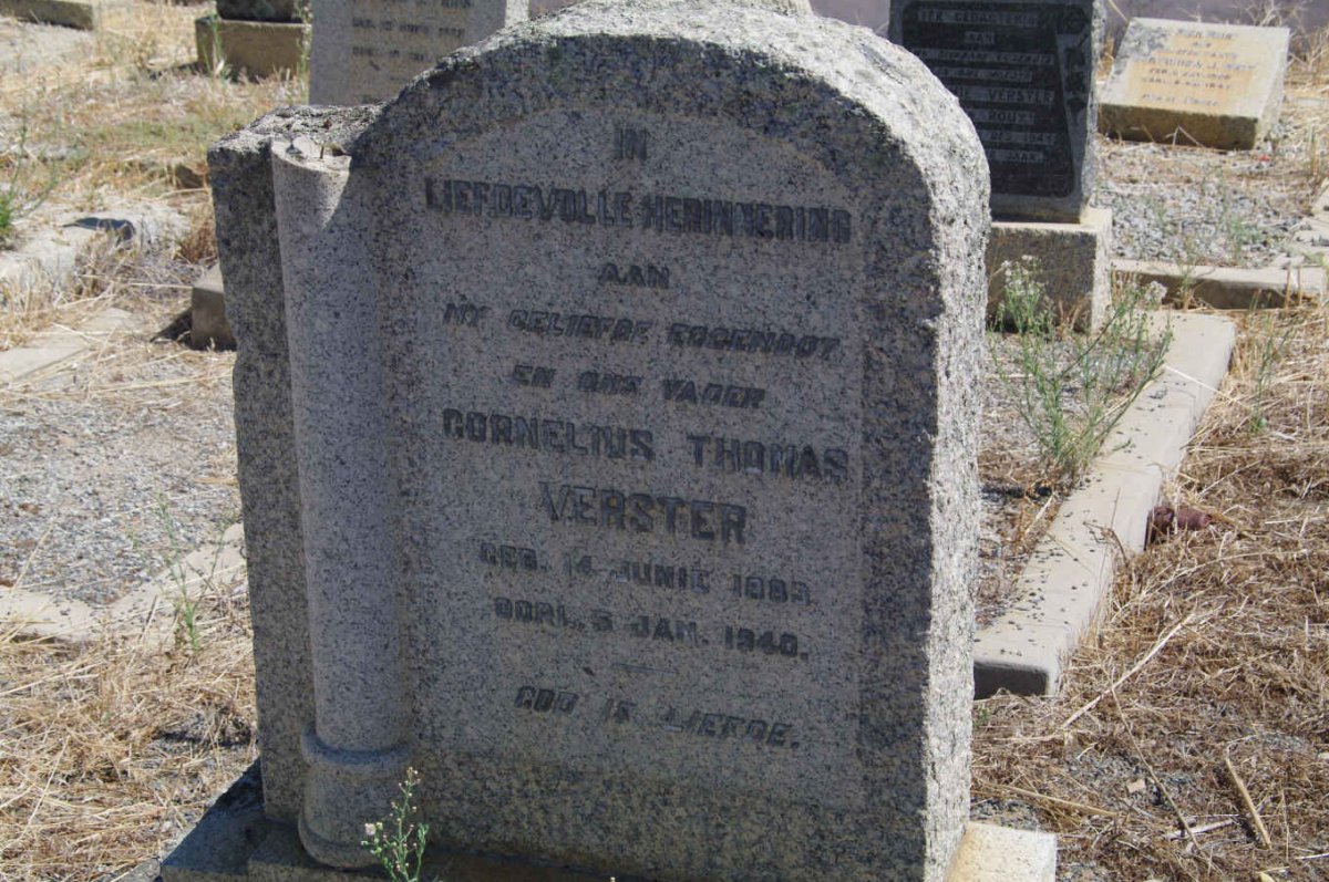 VERSTER Cornelius Thomas 1883-1940