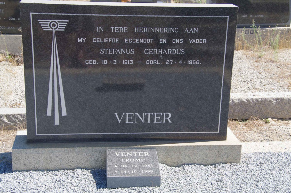VENTER Stefanus Gerhardus 1913-1966 :: VENTER Tromp 1953-1999