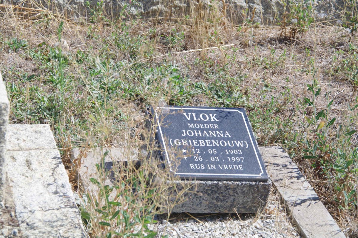 VLOK Johanna nee GRIEBENOUW 1903-1997