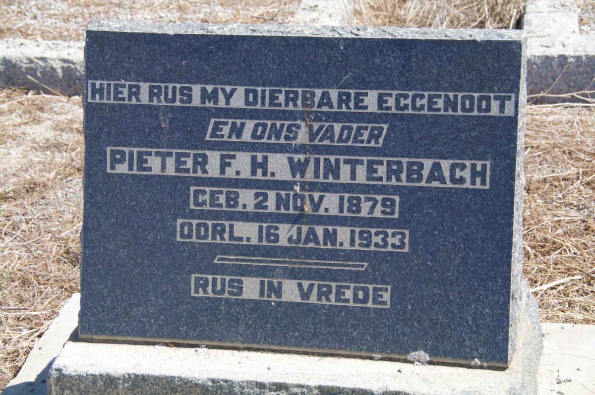 WINTERBACH Pieter F.H. 1879-1933