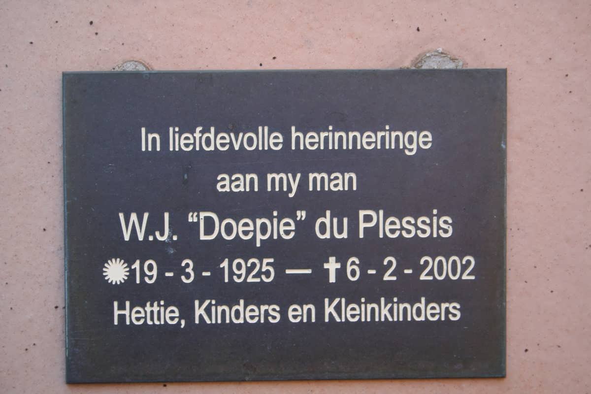 PLESSIS W. J., du 1925-2002