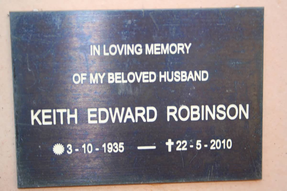 ROBINSON Keith Edward 1935-2010