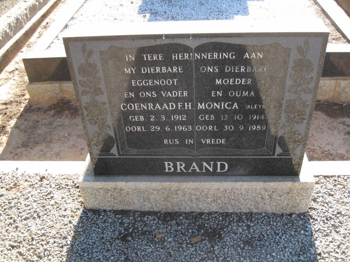 BRAND Coenraad E.H. 1912-1963 &amp; Monica KLEYN 1914-1989