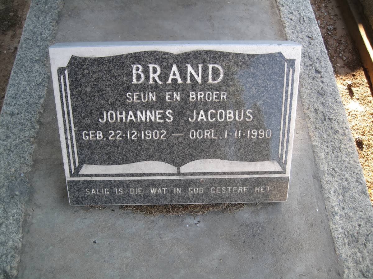 BRAND Johannes Jacobus 1902-1990