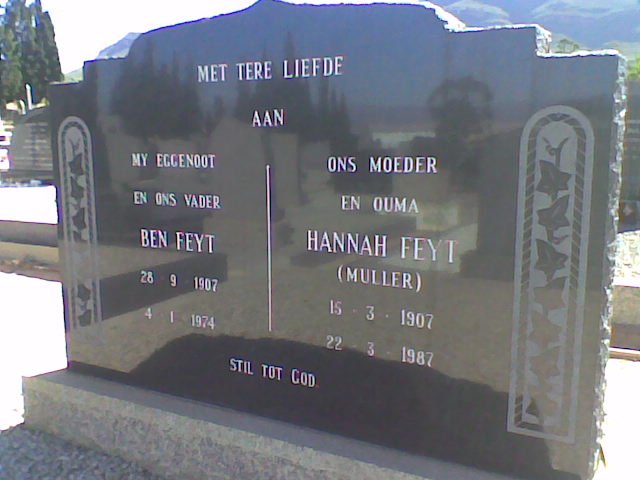 FEYT Ben 1907-1974 &amp; Hanna MULLER 1907-1987