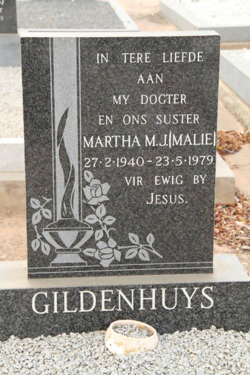 GILDENHUYS Martha M.J. 1940-1979