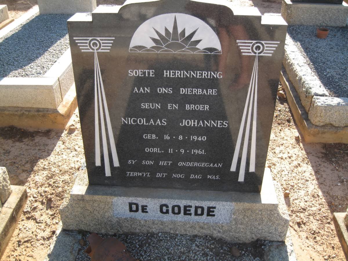 GOEDE Nicolaas Johannes, de 1940-1961