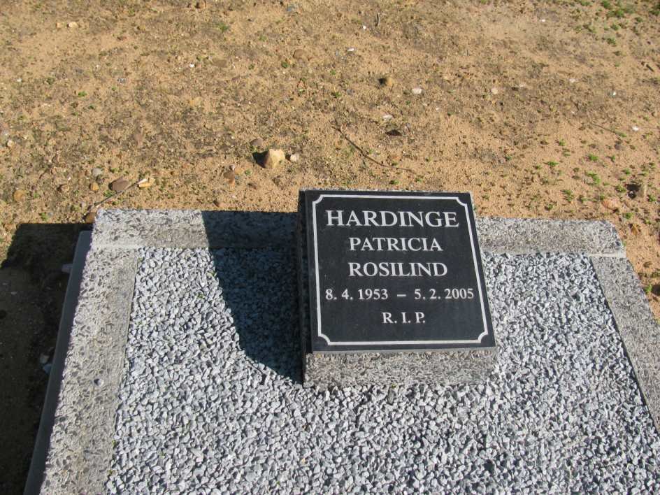 HARDINGE Patricia Rosilind 1953-2005