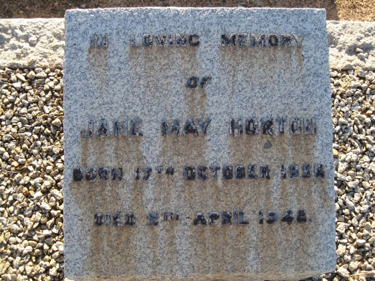 HORTEN Jane May 1854-1948