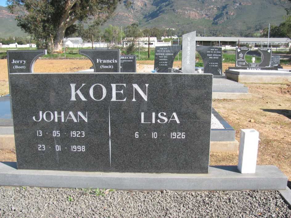 KOEN Johan 1923-1998 &amp; Lisa 1926-
