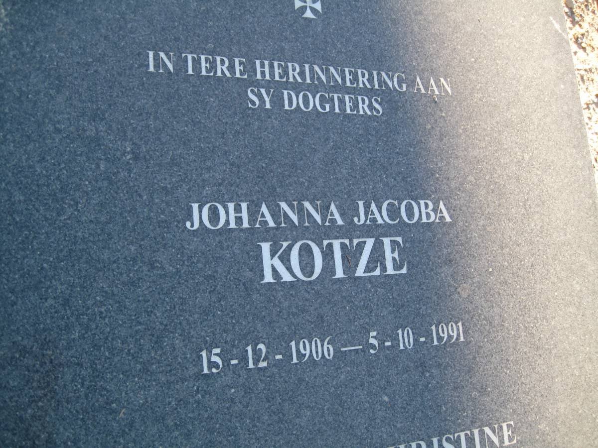 KOTZE Johanna Jacoba 1906-1991