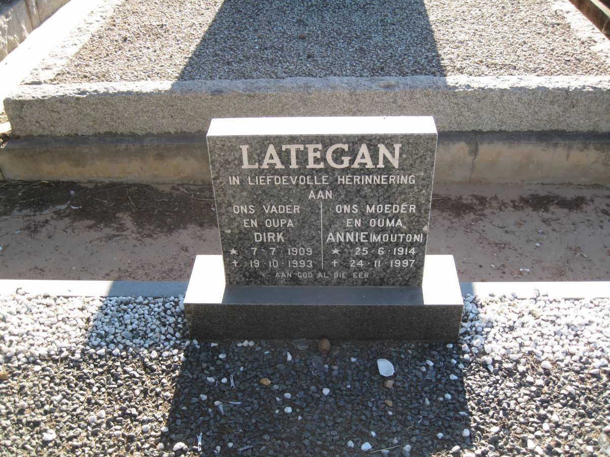 LATEGAN Dirk 1909-1993 &amp; Annie MOUTON 1914-1997