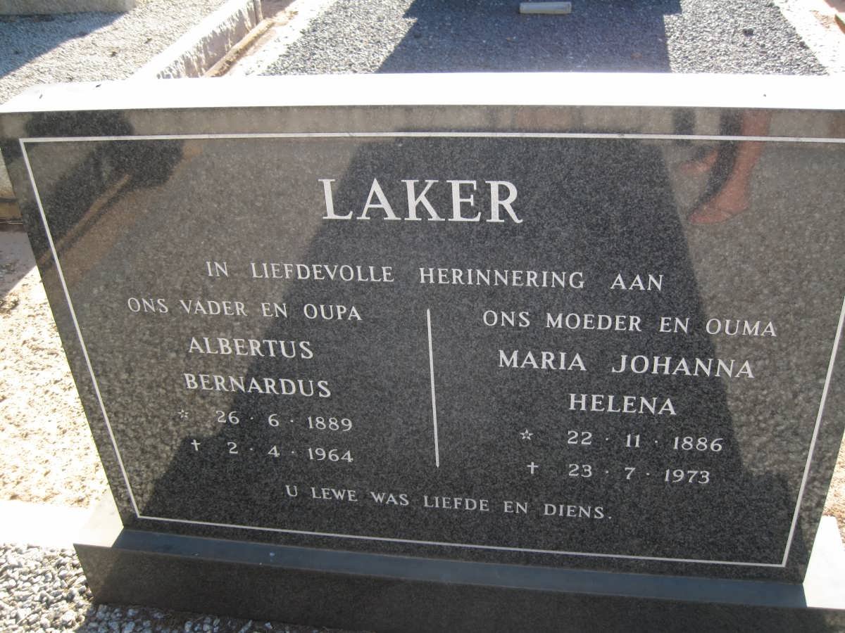 LAKER Albertus Bernardus 1889-1964 &amp; Maria Johanna Helena 1886-1973
