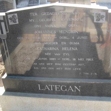 LATEGAN Johannes Hendrik 1879-1963 &amp; Catharina Helena VAN ZYL 1880-1967