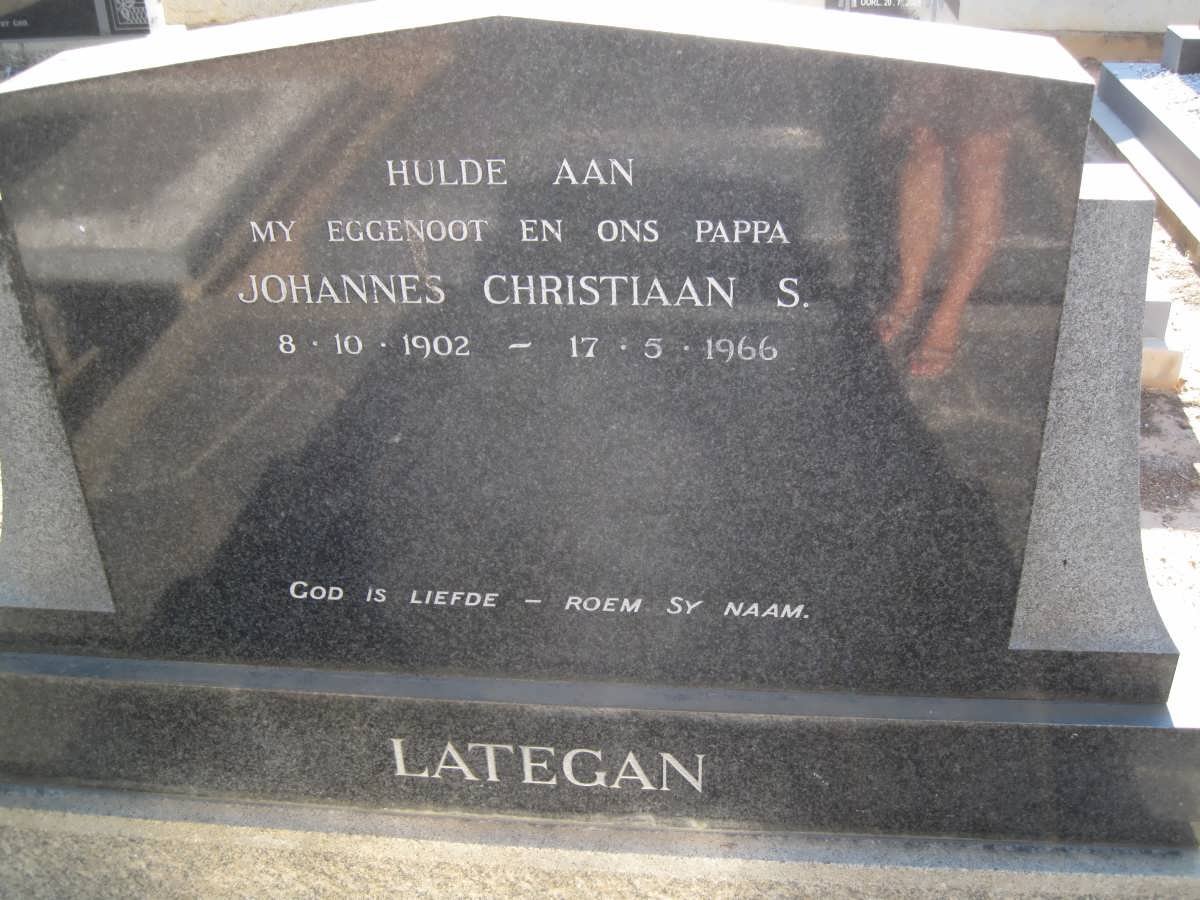 LATEGAN Johannes Christiaan S. 1902-1966