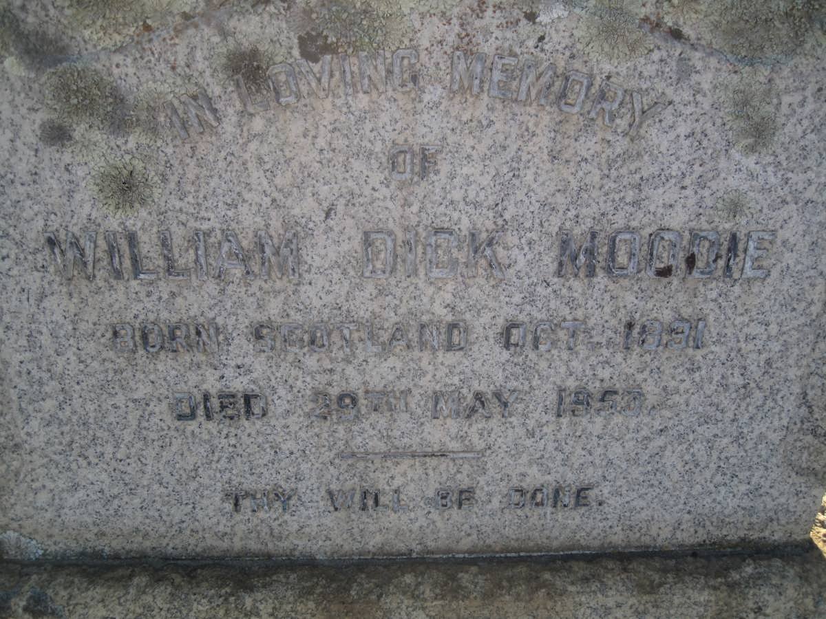 MOODIE William Dick 1891-1950