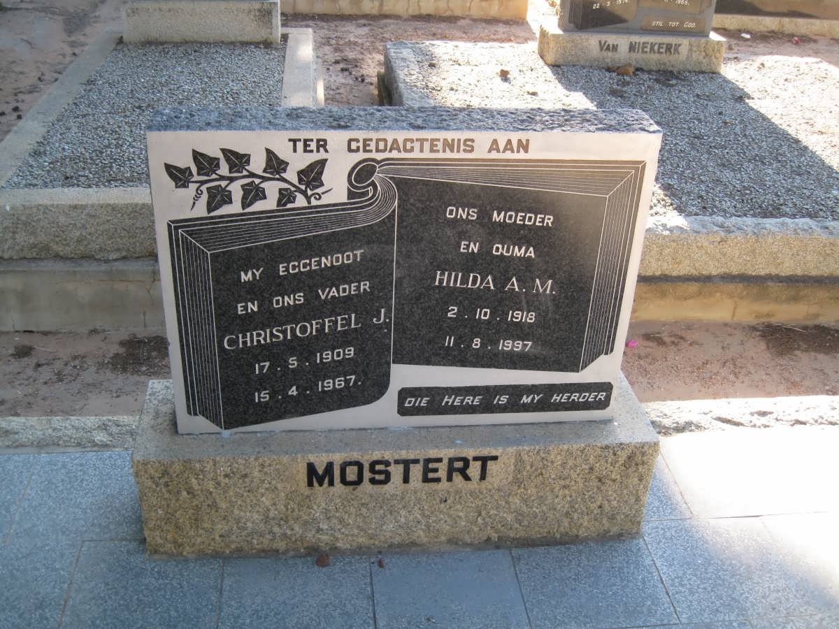 MOSTERT Christoffel J. 1909-1967 &amp; Hilda A.M. 1918-1997