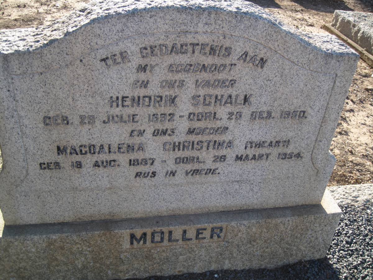 MöLLER Hendrik Schalk 1892-1950 &amp; Magdalena Christina THEART 1887-1954