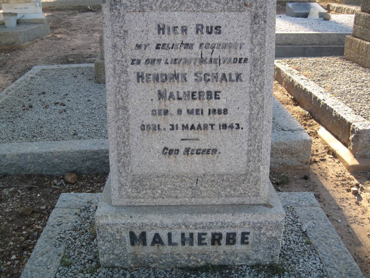 MALHERBE Hendrik Schalk 1888-1943