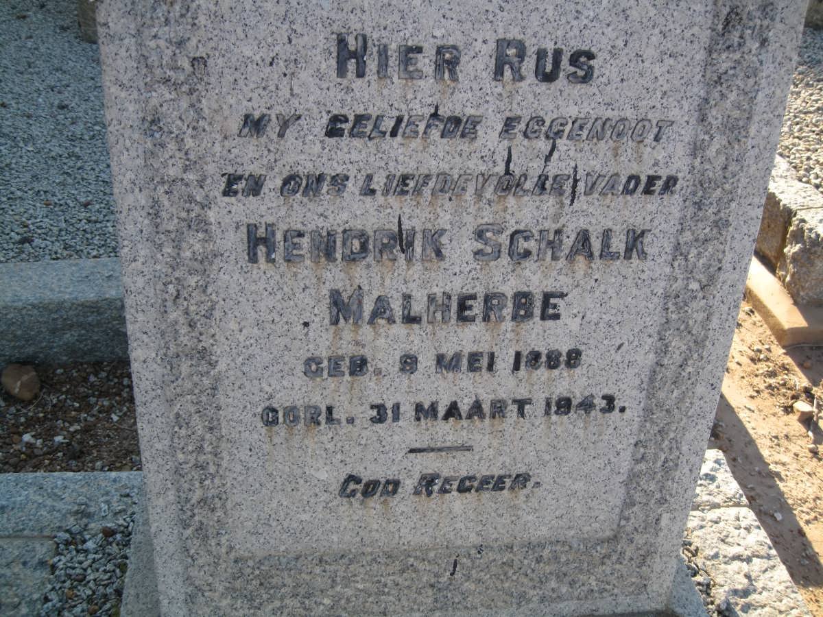 MALHERBE Hendrik Schalk 1888-1943