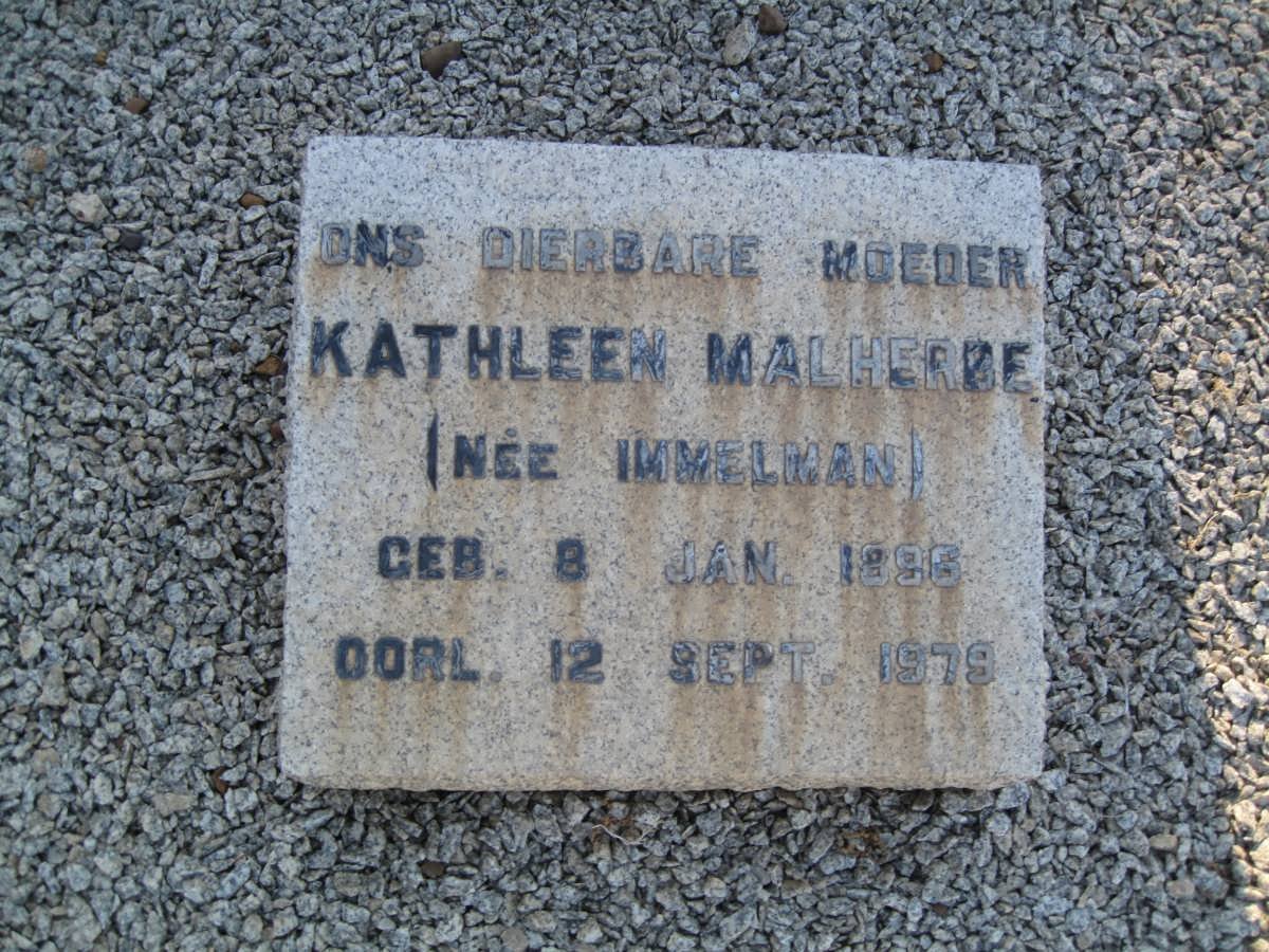 MALHERBE Kathleen nee IMMELMAN 1896-1979