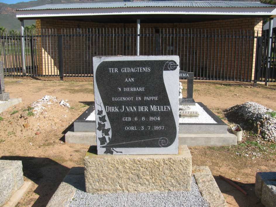 MEULEN Dirk J., van der 1904-1957 &amp; Lenie VAN JAARSVELD 1919-2011