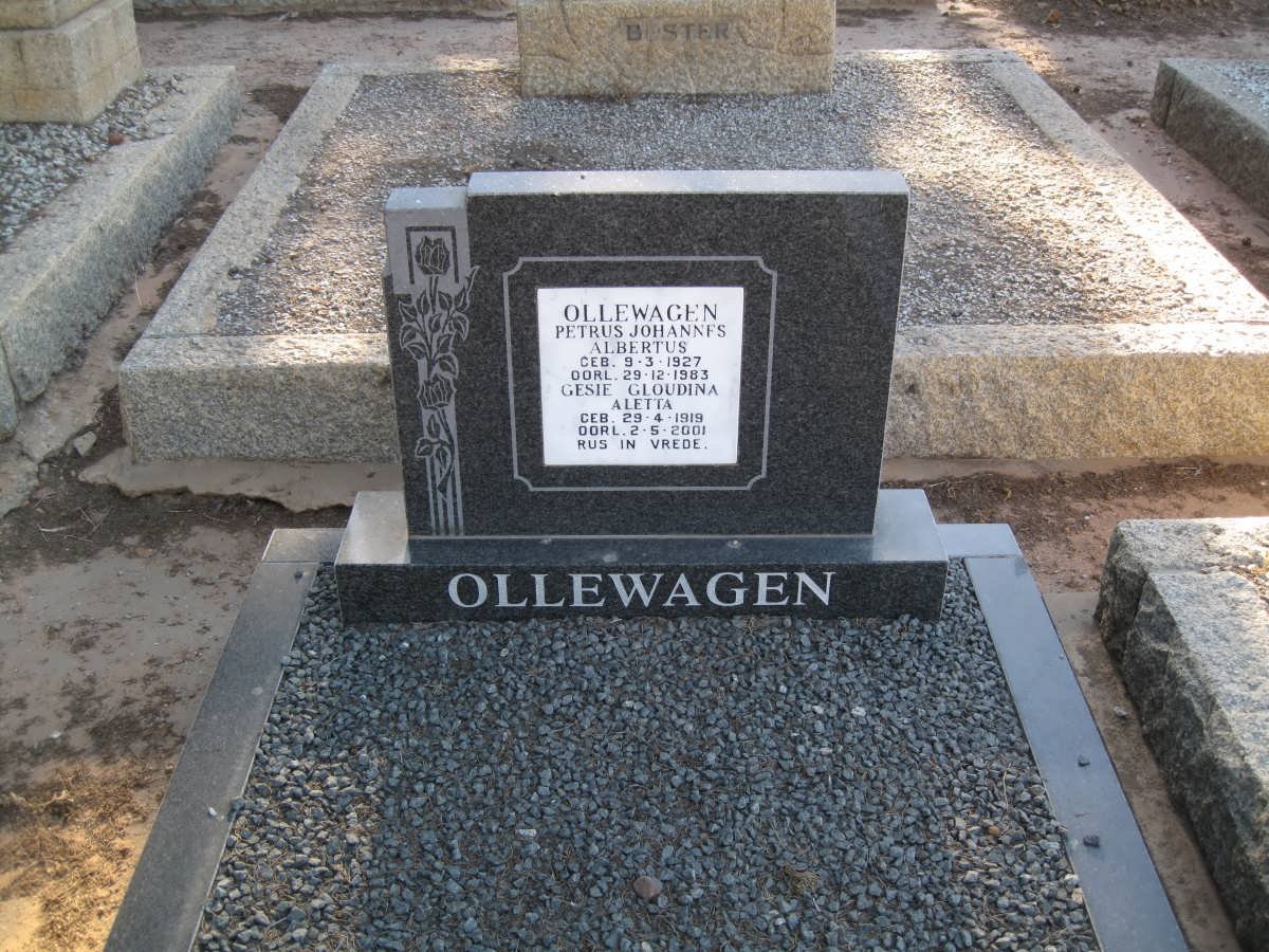OLEWAGEN Petrus Johannes Albertus 1927-1983 &amp; Gesie Gloudina Aletta 1919-2001