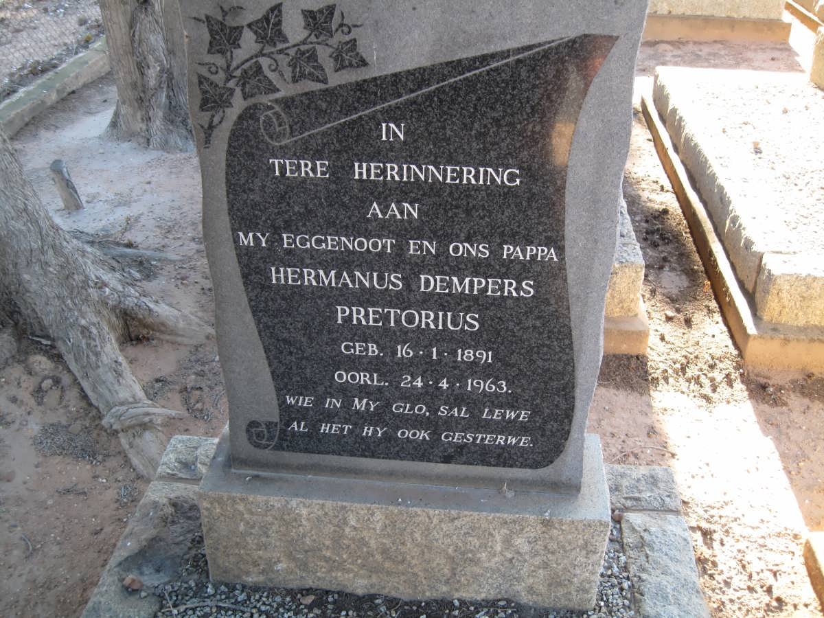 PRETORIUS Hermanus Dempers 1891-1963