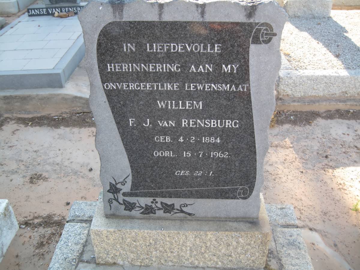 RENSBURG F.J., van 1884-1962