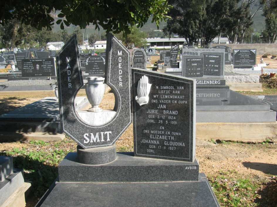SMIT Jan Jurie Brand 1924-1991 &amp; Elizabeth Johanna Gloudina 1927-