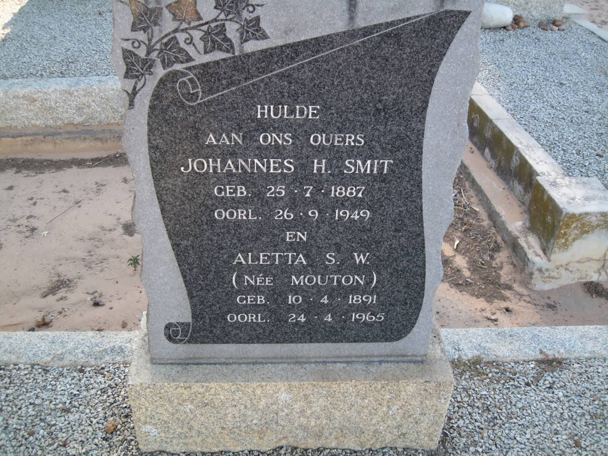SMIT Johannes H. 1887-1949 &amp; Aletta S.W. MOUTON 1891-1965