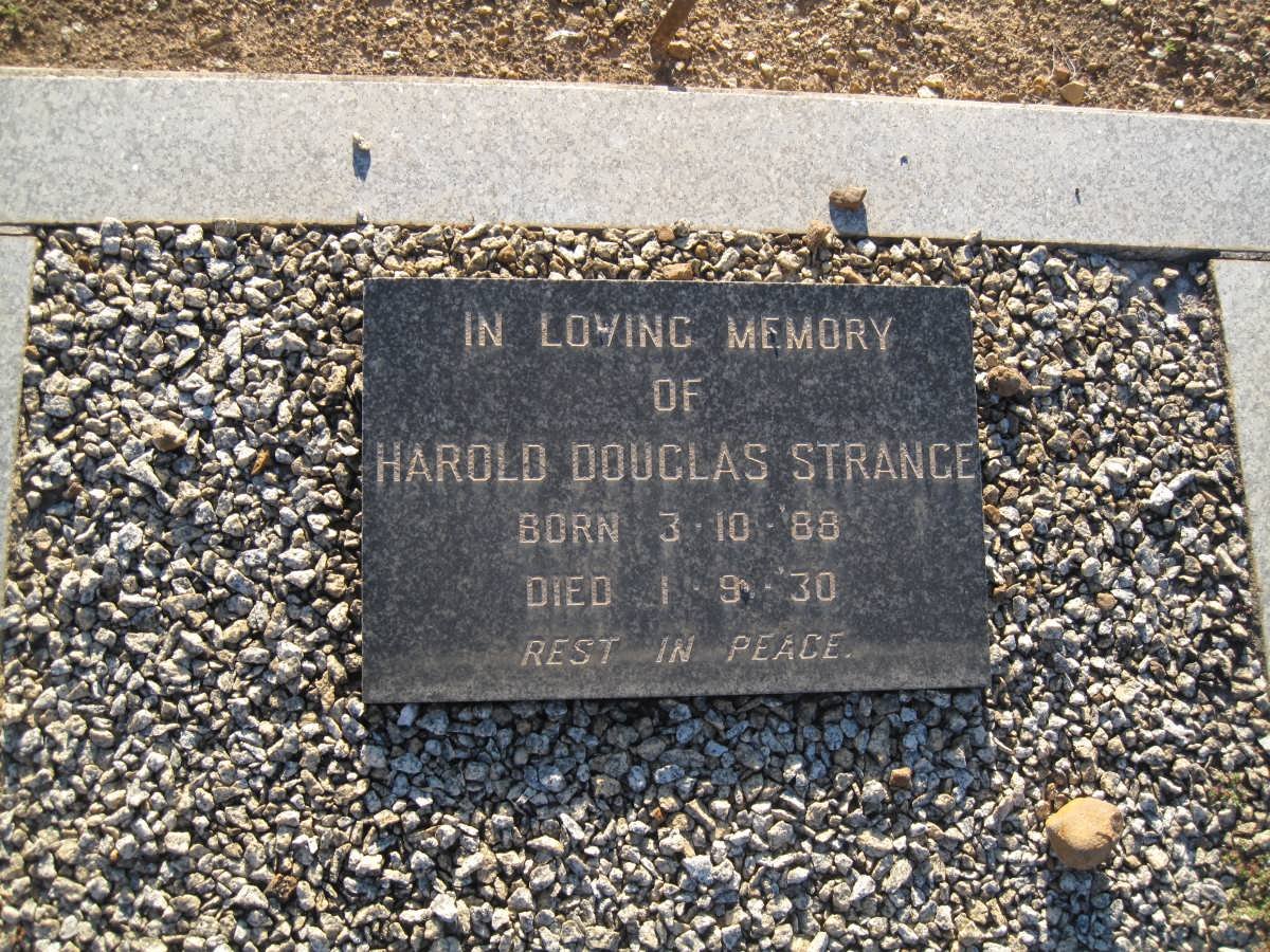 STRANGE Harold Douglas 1888-1930