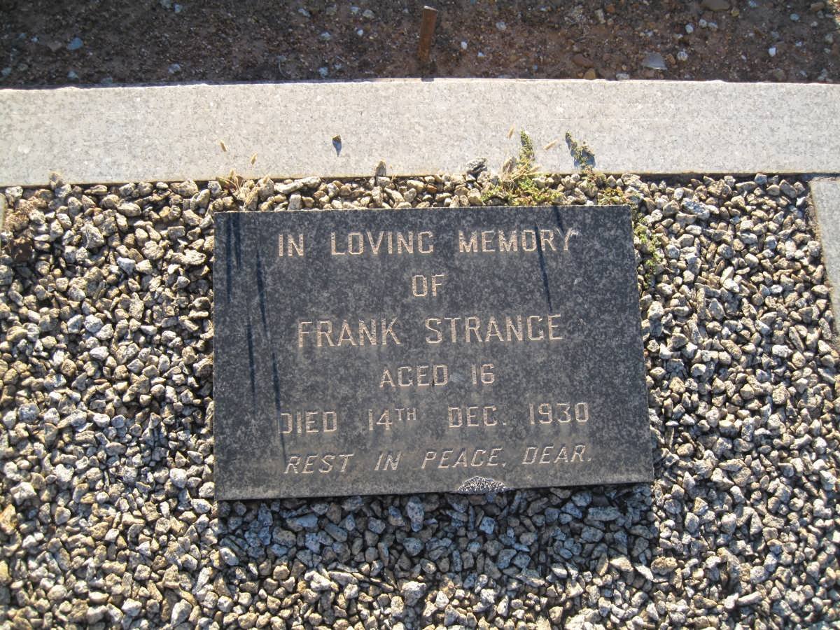 STRANGE Frank -1930