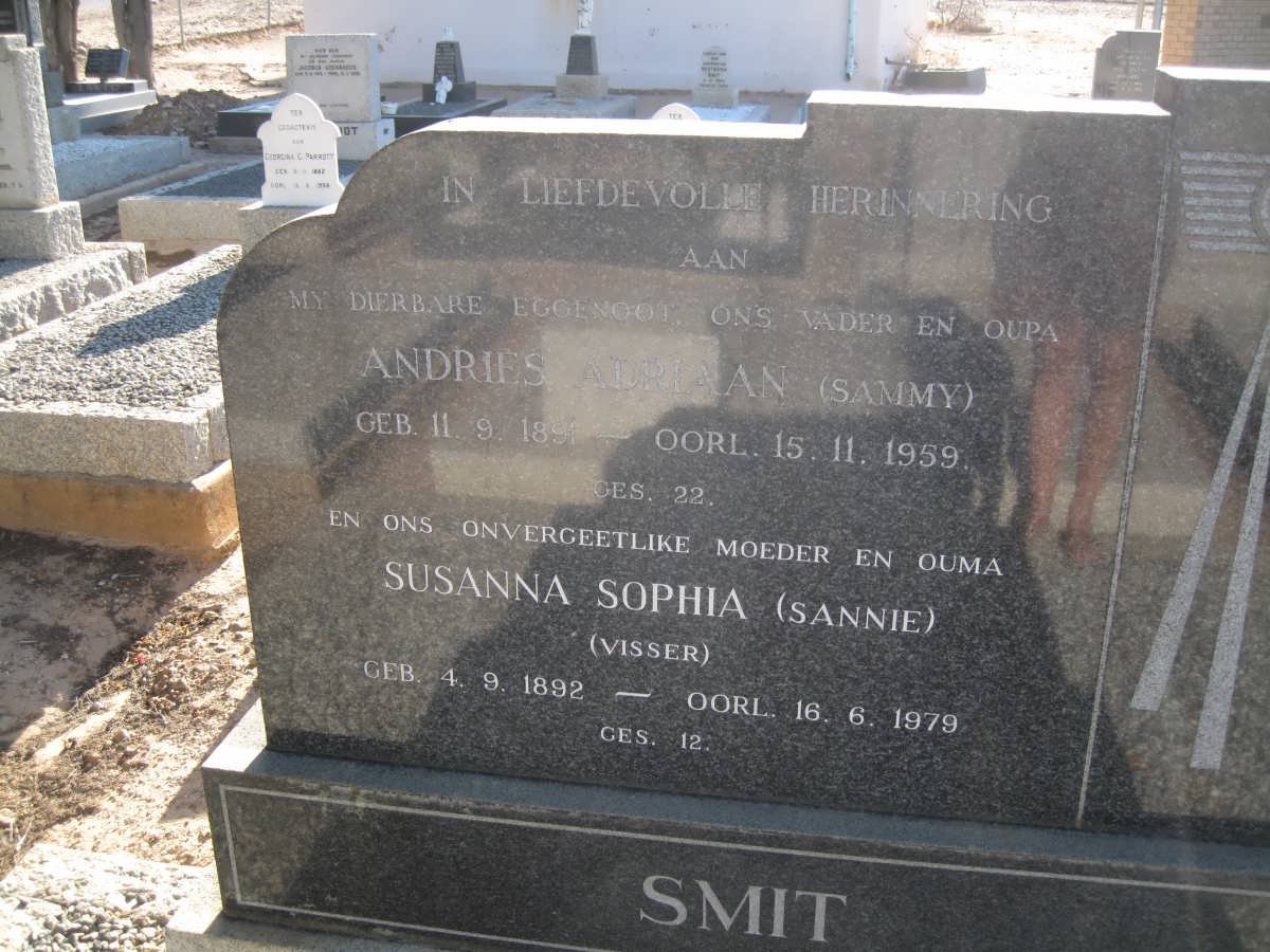 SMIT Andries Adriaan 1891-1959 &amp; Susanna Sophia VISSER 1892-1979