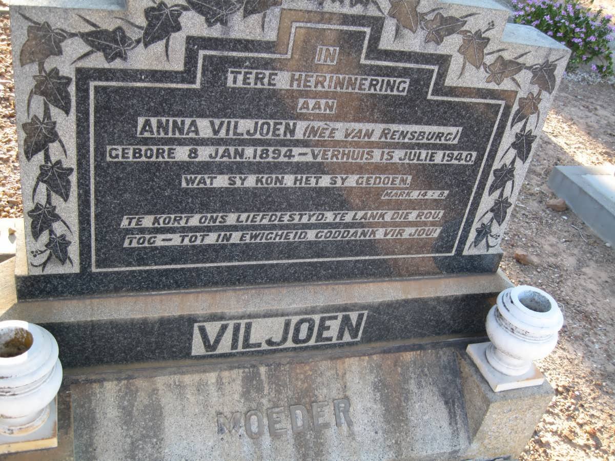 VILJOEN Anna nee PRETORIUS 1894-1940