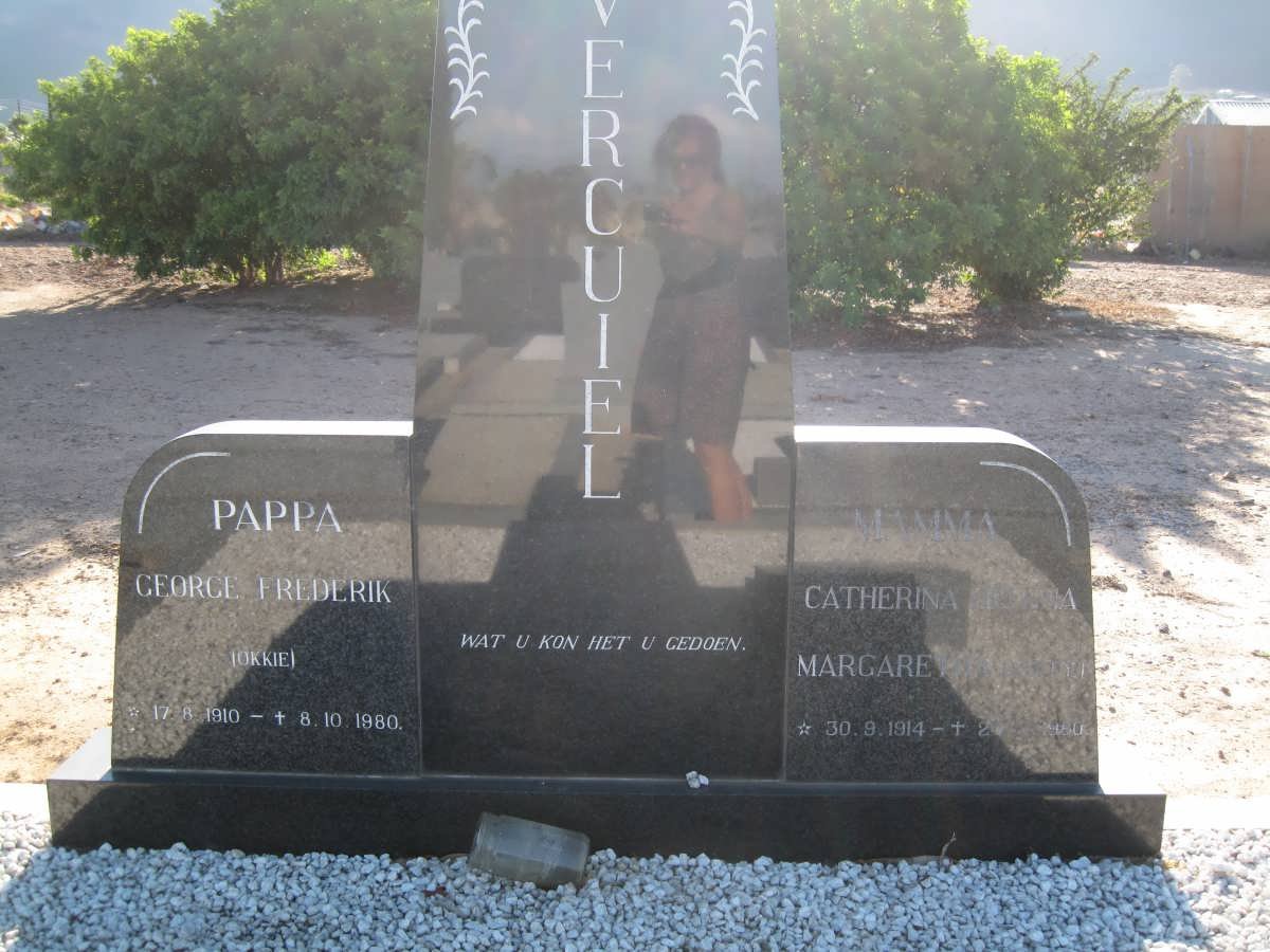 VERCUIEL George Frederik 1910-1980 &amp; Catherina Helena Margaretha 1914-1980
