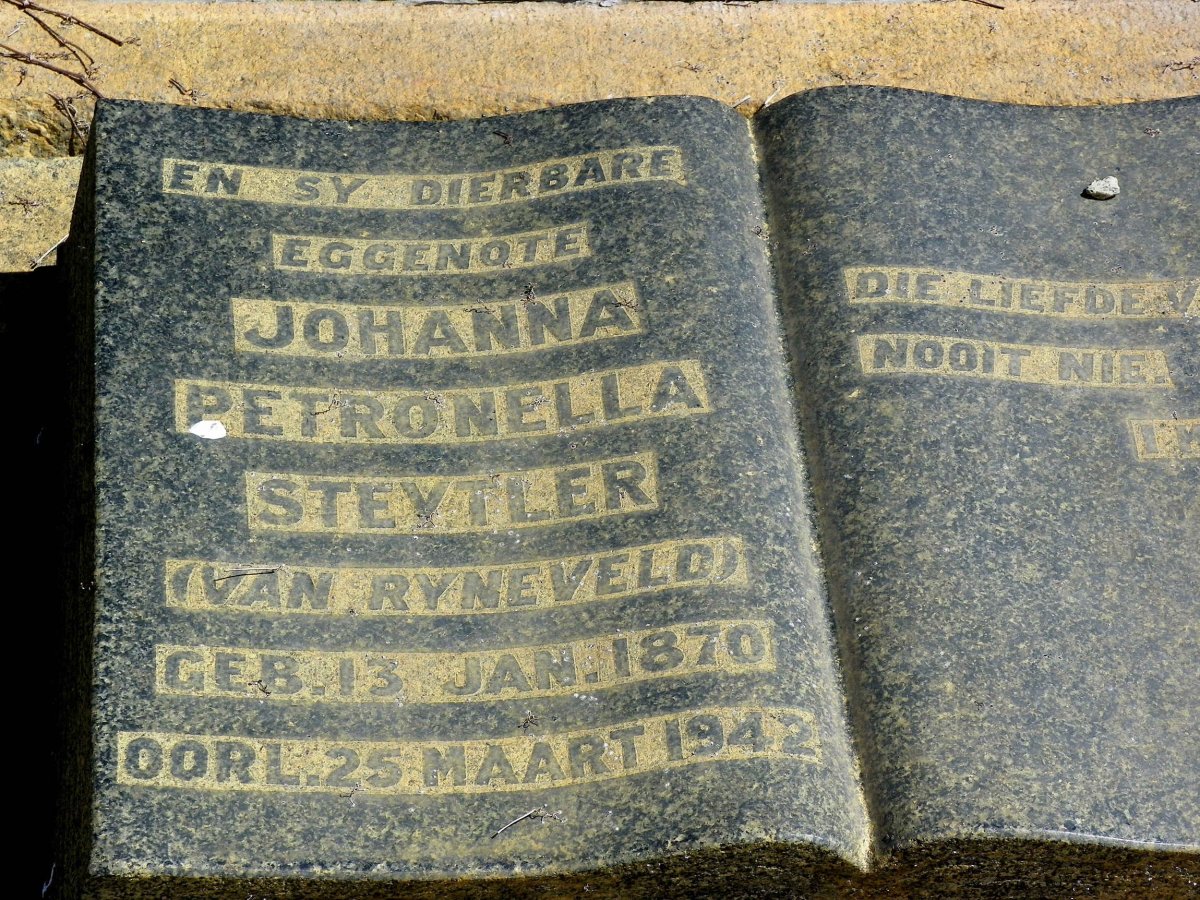 STEYTLER Johanna Petronella nee VAN RYNEVELD 1870-1942