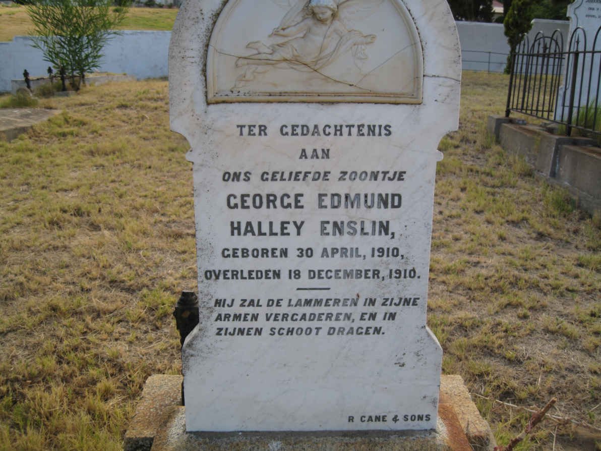 ENSLIN George Edmund Halley 1910-1910