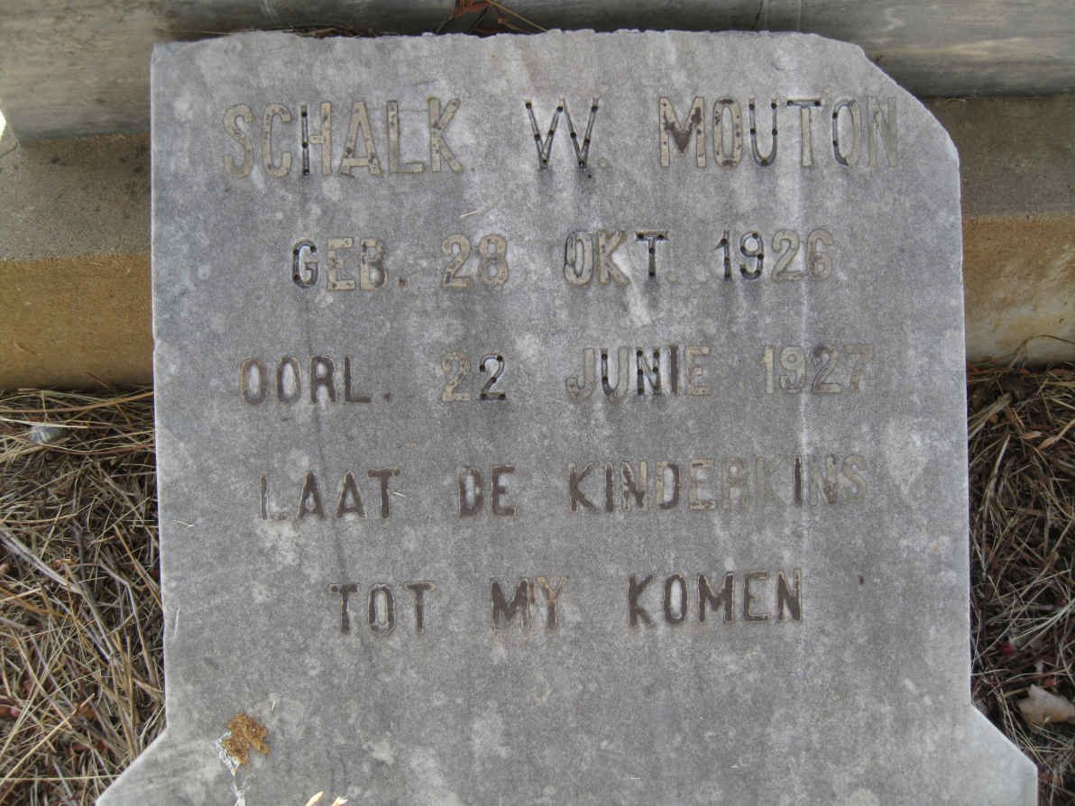 MOUTON Schalk W. 1926-1927