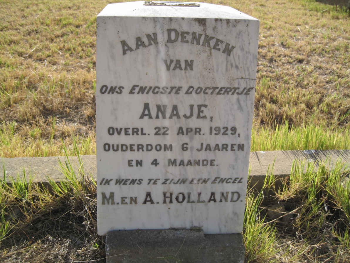 HOLLAND Anaje 1929-1929