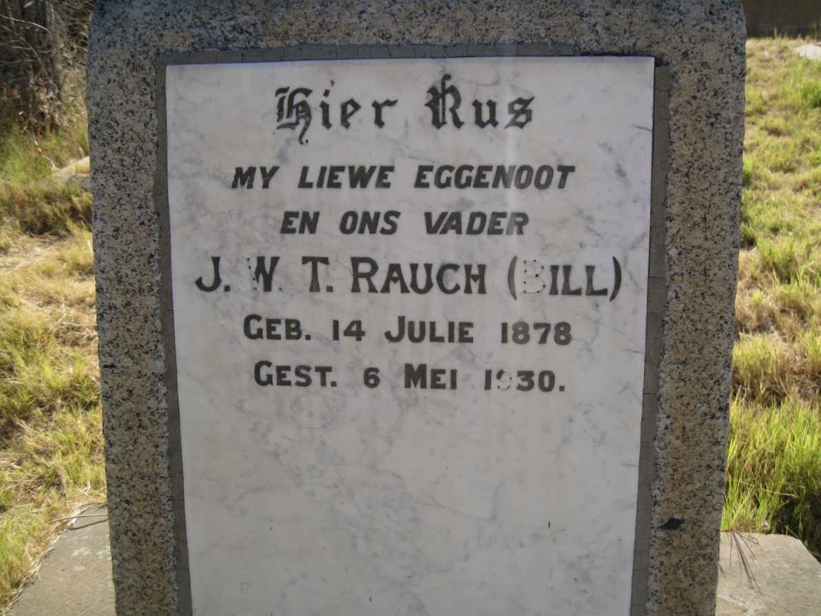 RAUCH J.W.T. 1878-1930