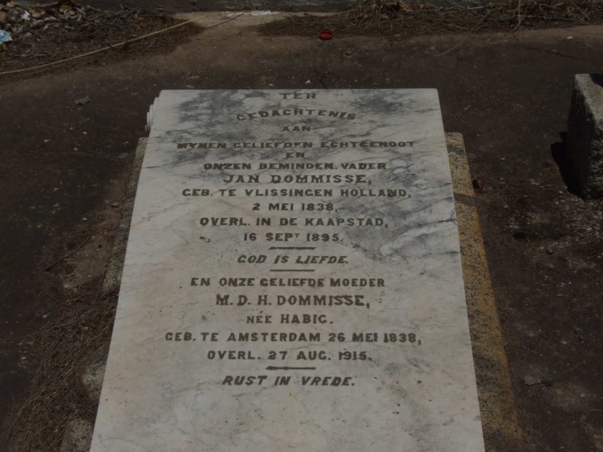 DOMMISSE Jan 1838-1895 &amp; M.D.H. HABIG 1838-1915